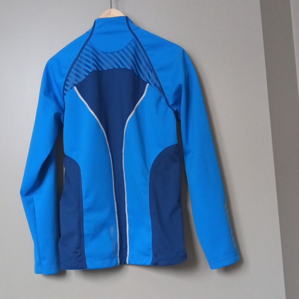 👔 PtP 19"-20" Helly Hansen Blue and Black Men's Stretch Full zip Jacket